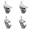 Service Caster Semi Steel Swvl TS Caster w/Roller Bearing-3" Wheel&3/8" Stems-2 w/TTL BRK, 4PK SCC-TSTTL20S315-SSR-381615-2-S-2 - alternate 5